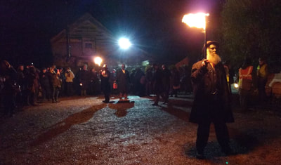 village pub near holiday cottage traditional wassailing ceremony with a Molly Gang