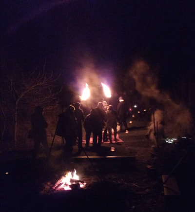 village pub near holiday cottage traditional wassailing ceremony with a Molly Gang